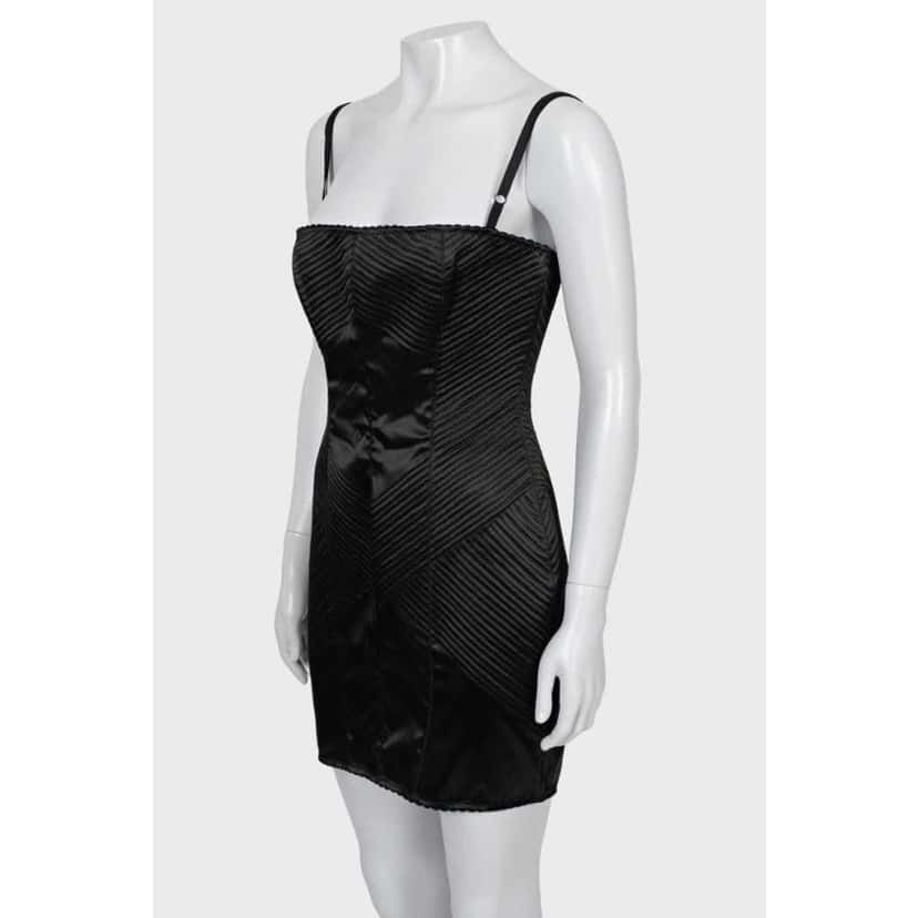 Dolce & Gabbana Acetate Fitted Dress Black Cotton Very good condition - Back View