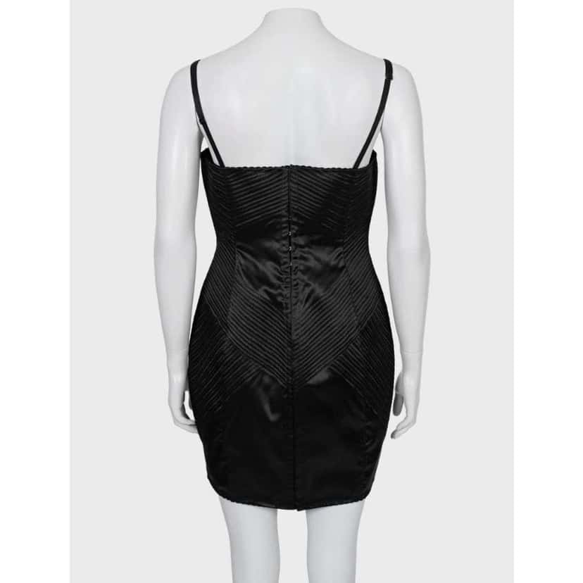 Dolce & Gabbana Acetate Fitted Dress Black Cotton Very good condition - Inside View