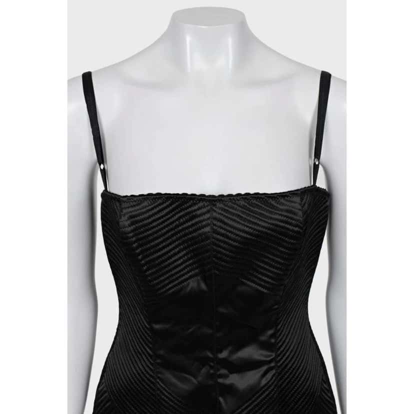 Dolce & Gabbana Acetate Fitted Dress Black Cotton Very good condition - Model View