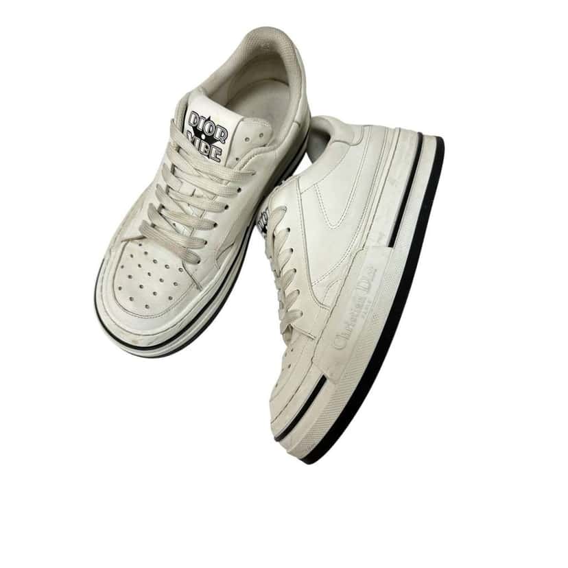 Dior Christian D Freeway Sneakers Black Leather Very good condition - Back View