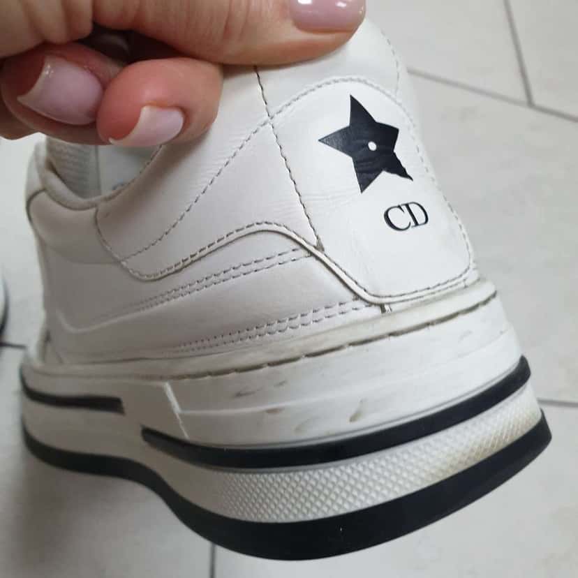 Dior Christian D Freeway Sneakers Black Leather Very good condition - Model View