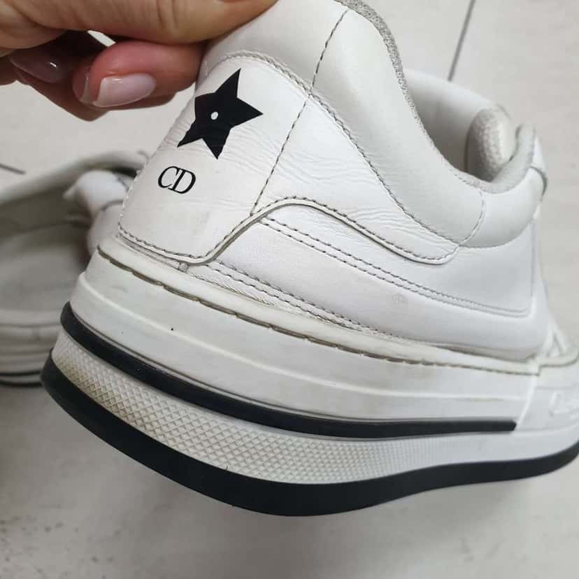 Dior Christian D Freeway Sneakers Black Leather Very good condition - Box View