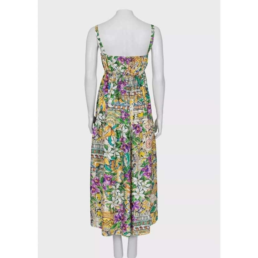 Dolce & Gabbana Vibrant Floral Dress MultiColor Silk Very good condition - Inside View