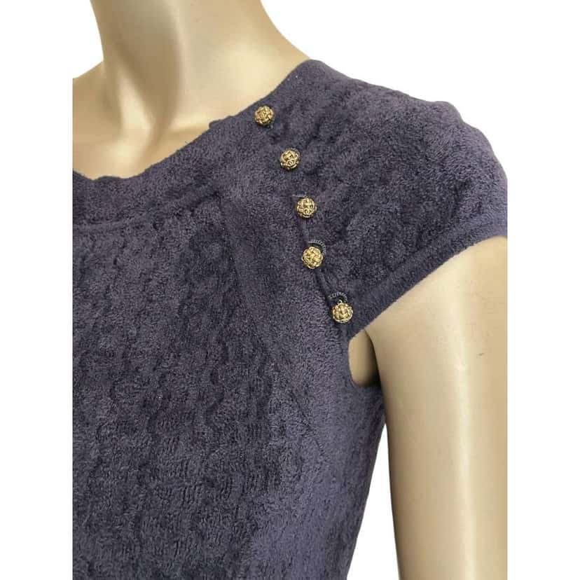 Chanel Anthracite Viscose Shanghai Knit Dress Grey Very good condition - Inside View