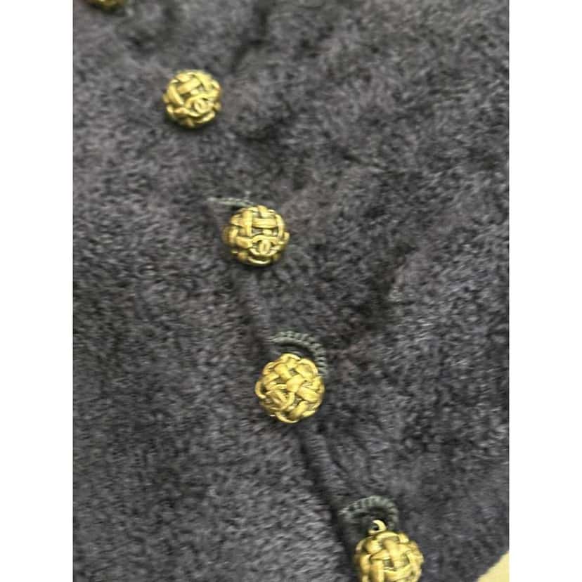 Chanel Anthracite Viscose Shanghai Knit Dress Grey Very good condition - Model View