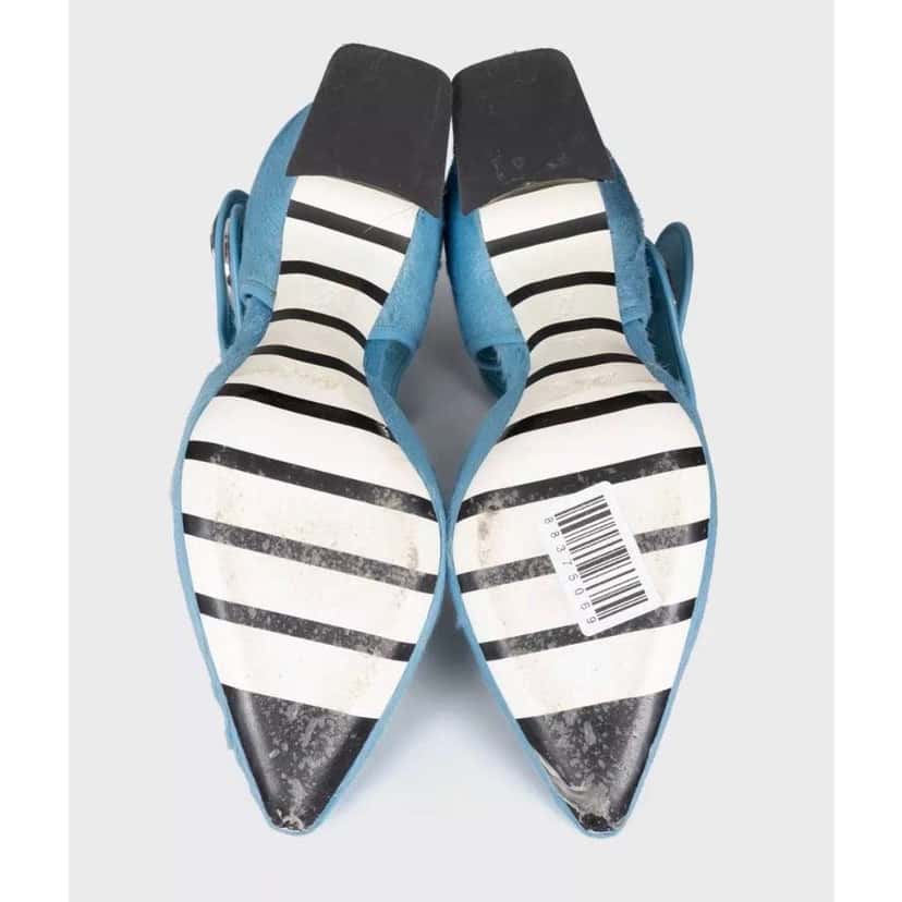 Louis Vuitton Haircalf Pointed Toe Pumps Blue Leather Very good condition - Box View