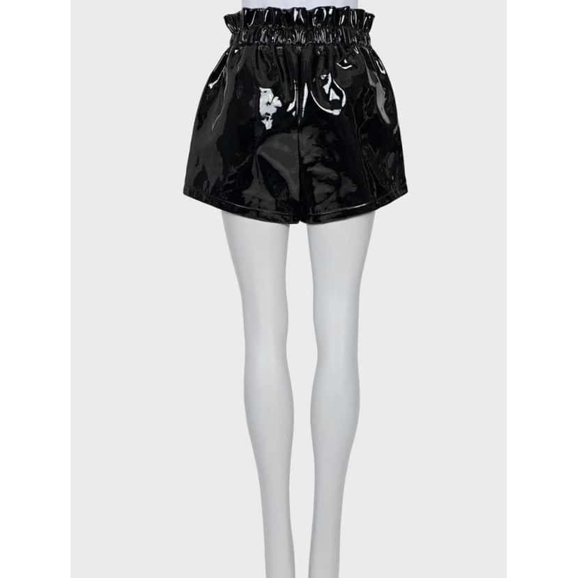 Saint Laurent Shorts with Belt 38 Black Leather Very good condition - Inside View