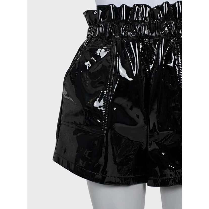 Saint Laurent Shorts with Belt 38 Black Leather Very good condition - Model View