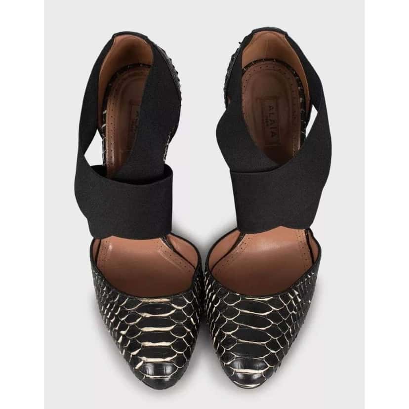 Alaïa Stiletto Heels Black Leather Very good condition - Back View