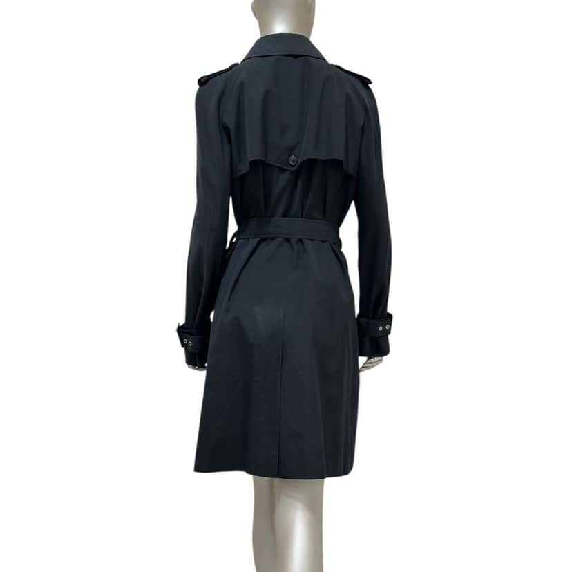 Dior Christian Trench Coat Black Cotton Very good condition - Back View