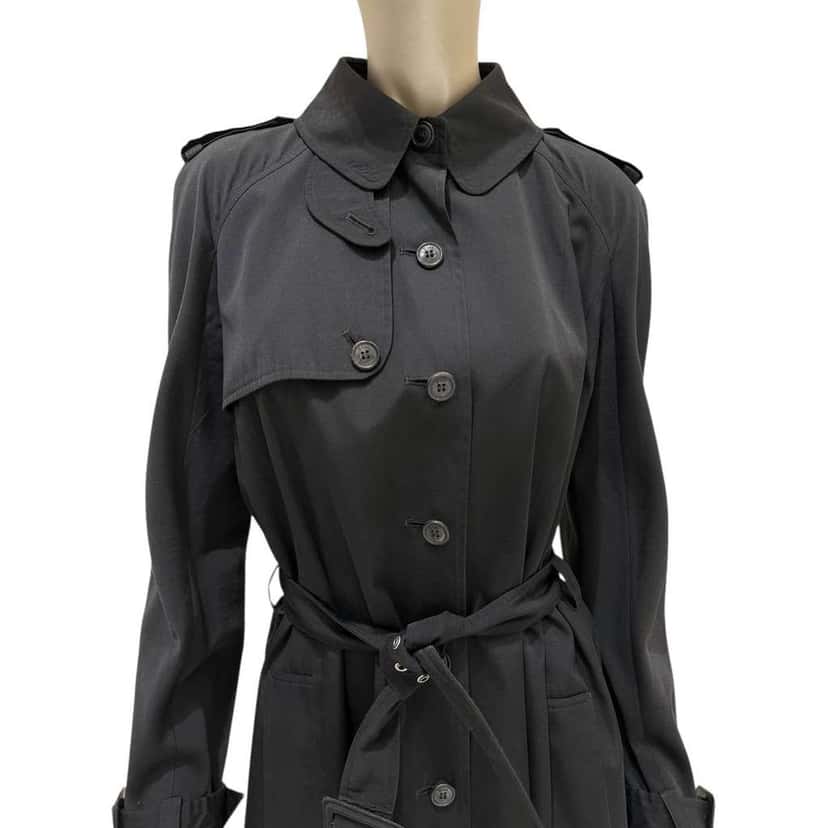 Dior Christian Trench Coat Black Cotton Very good condition - Model View