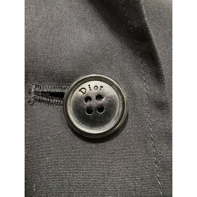 Dior Christian Trench Coat Black Cotton Very good condition - Box View