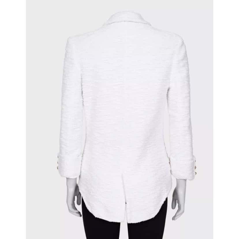 Balmain Double Breasted Jacket White Cotton Very good condition - Inside View