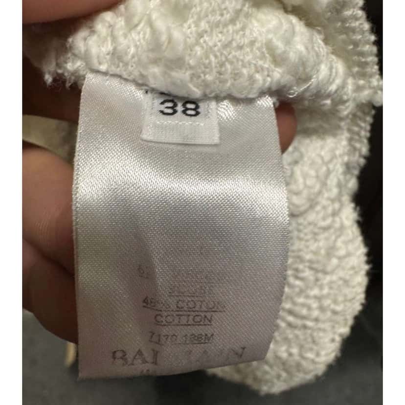 Balmain Double Breasted Jacket White Cotton Very good condition - Box View