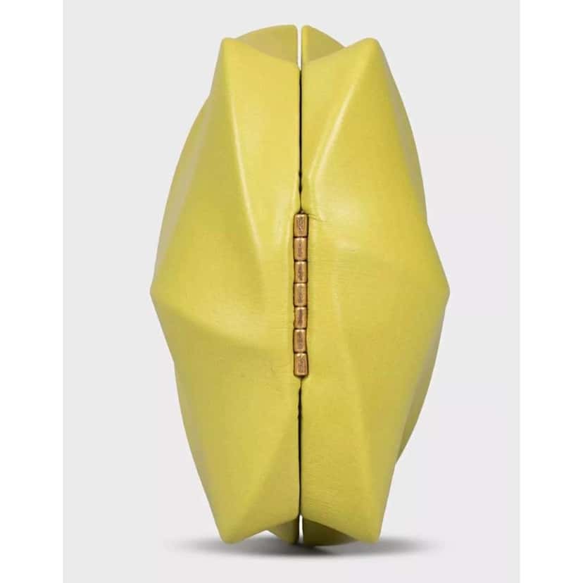 Bottega Veneta Whirl Clutch Bag Green Leather Very good condition - Model View