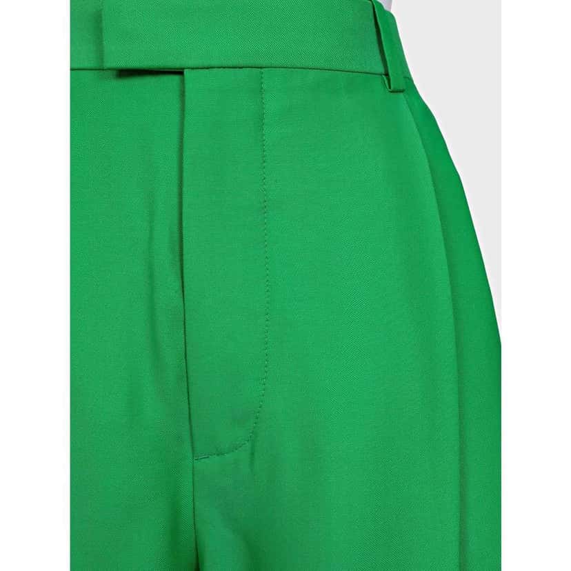 Bottega Veneta Wide Leg Viscose Pants Green Cotton Very good condition - Model View