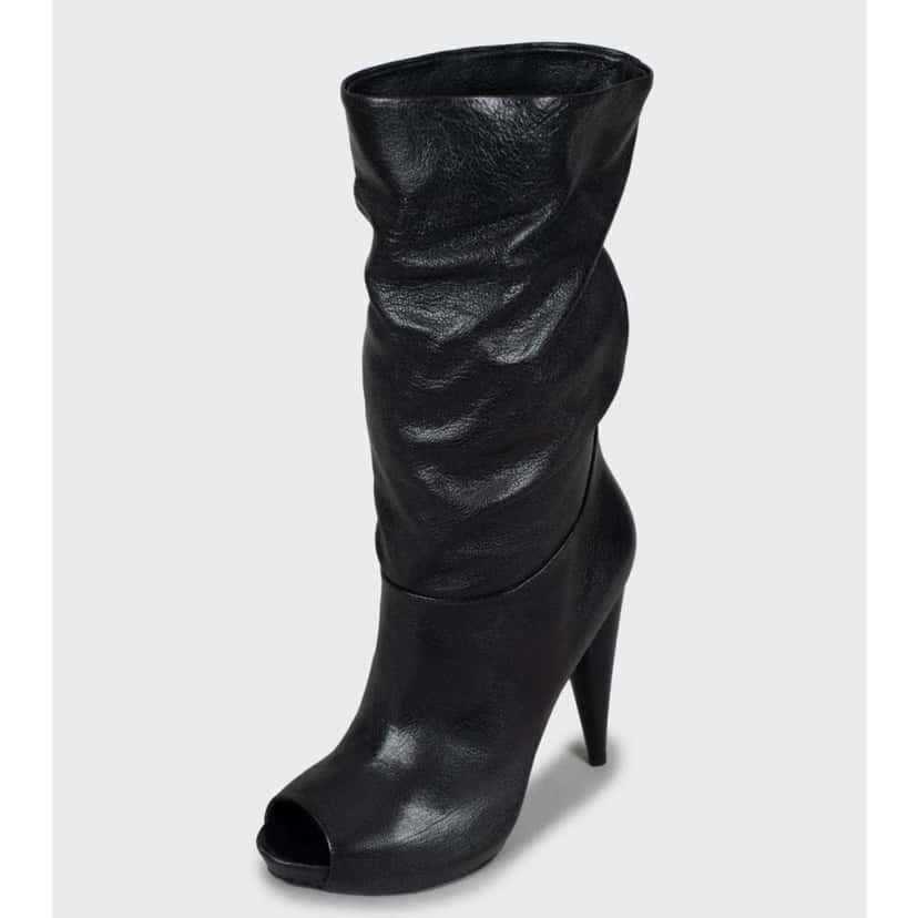 Alexander Mcqueen Open Toe Boots Black Leather Very good condition - Inside View