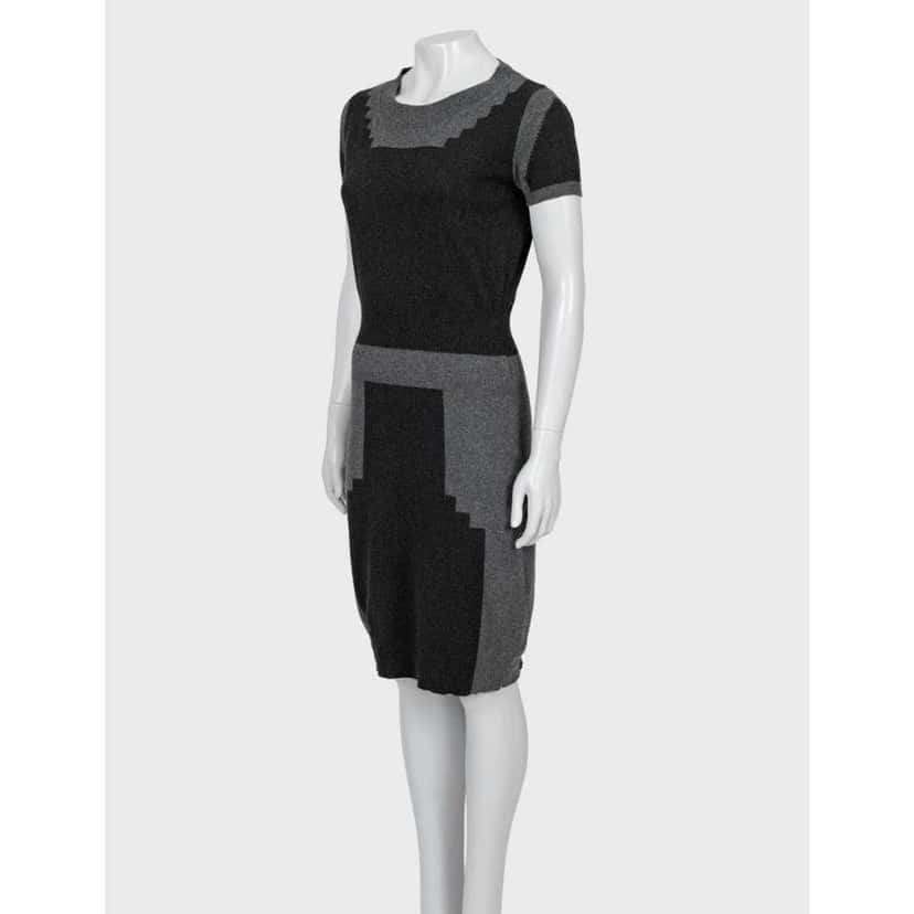 Saint Laurent Dress, MultiColor Wool Never worn, with tag - Back View