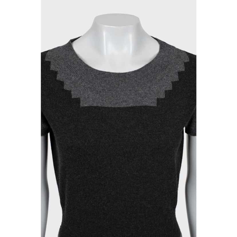 Saint Laurent Dress, MultiColor Wool Never worn, with tag - Model View