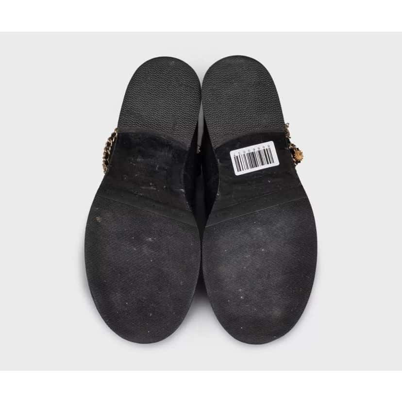 Chanel Paris Salzburg Chain Boots Black Leather Very good condition - Box View