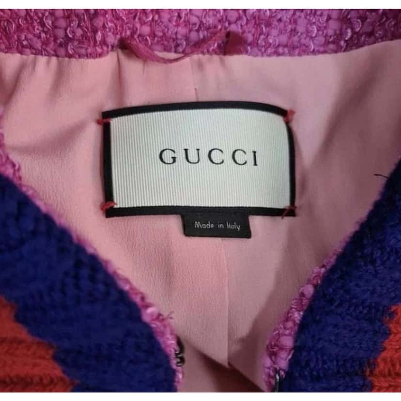 Gucci Skirt Suit Versatile Pink Tweed Very good condition - Back View