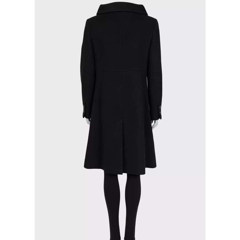 Chanel WooCC Logo Buttons Coat Black Silk Very good condition - Inside View