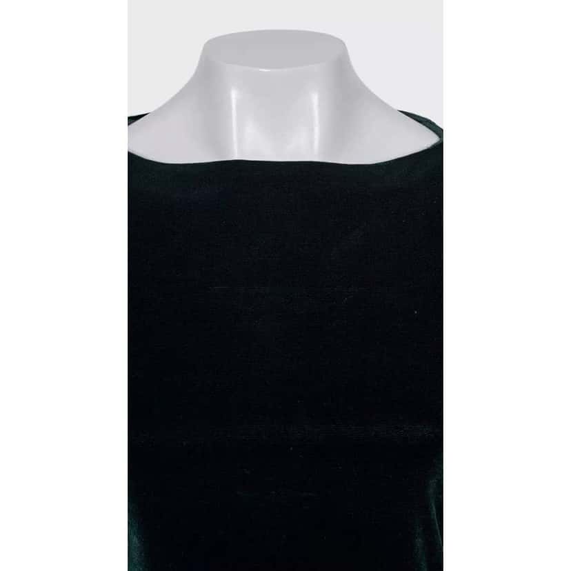 Jean Paul Gaultier Sheer Insert Dress Green Silk Very good condition - Model View