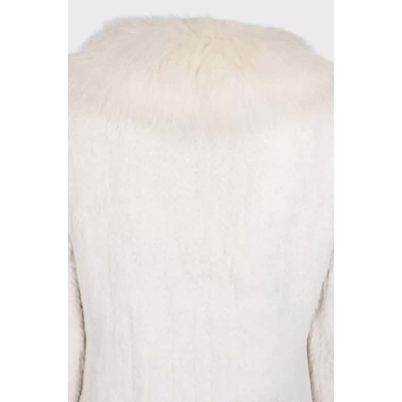 Valentino Garavani Valentino Roma Luxurious Rabbit Coat White Cotton Very good condition - Box View
