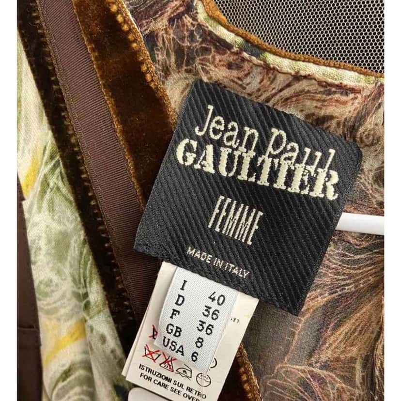 Jean Paul Gaultier Trim Dress Black Silk Very good condition - Box View