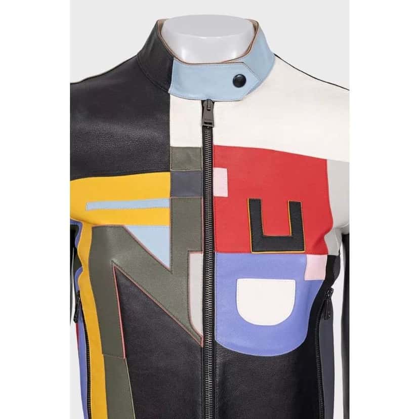 Fendi Cropped Jacket MultiColor Leather Very good condition - Model View