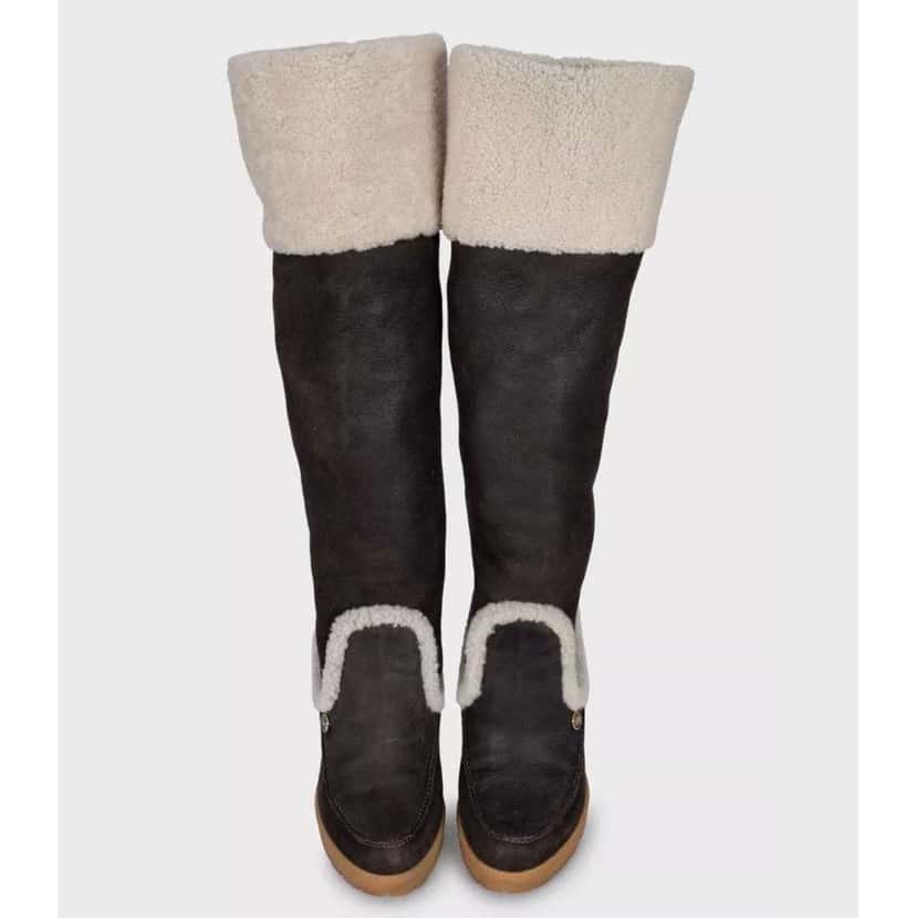 Dior Polaire Chocolate Boots Brown Leather Very good condition - Back View