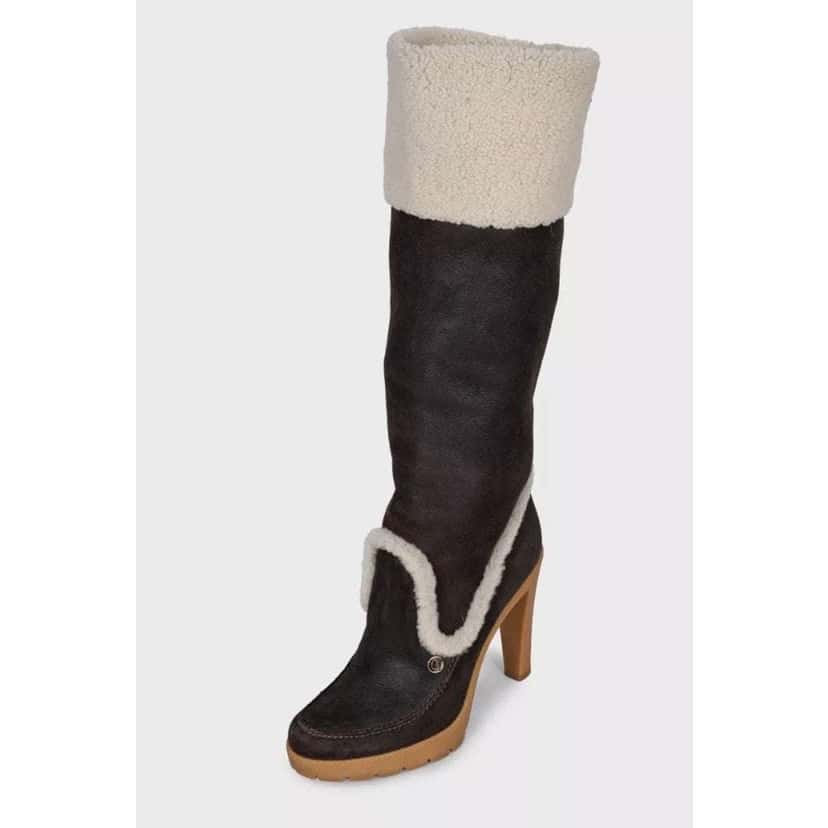 Dior Polaire Chocolate Boots Brown Leather Very good condition - Inside View