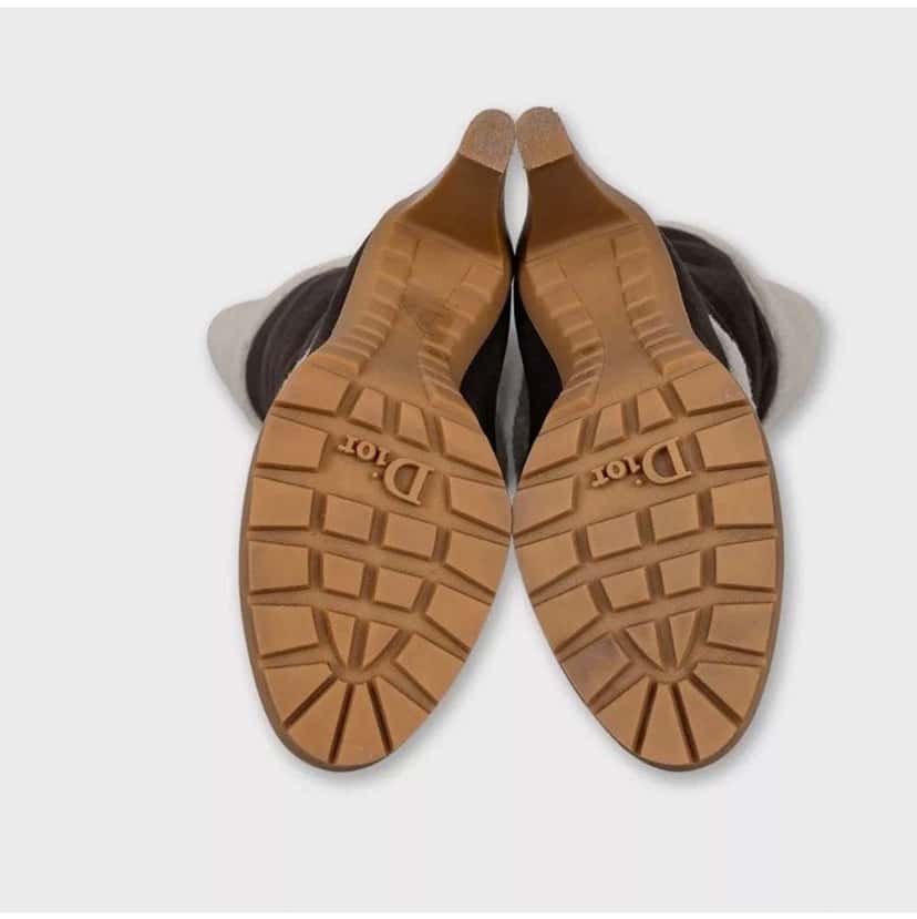 Dior Polaire Chocolate Boots Brown Leather Very good condition - Box View