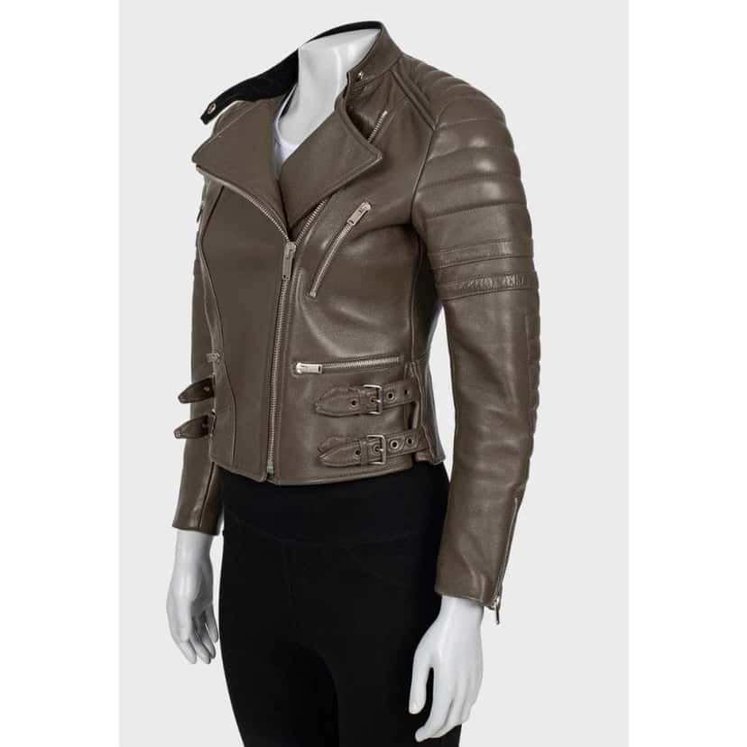 Celine Quilted Jacket (US ) Brown Leather Very good condition - Back View