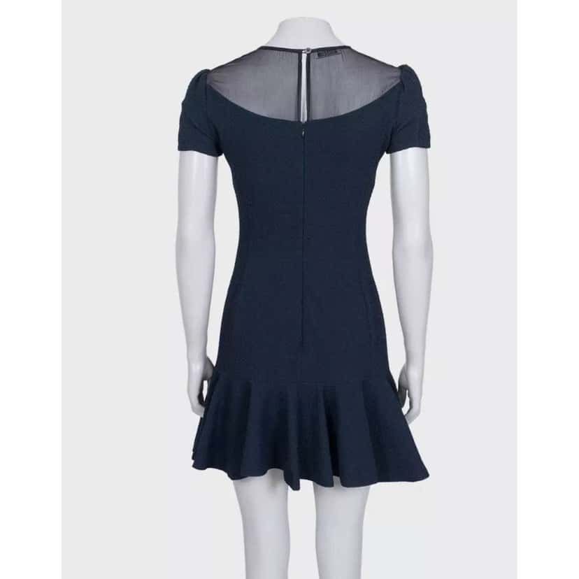 Nina Ricci Flared Mini Dress Blue Cotton Never worn, with tag - Inside View