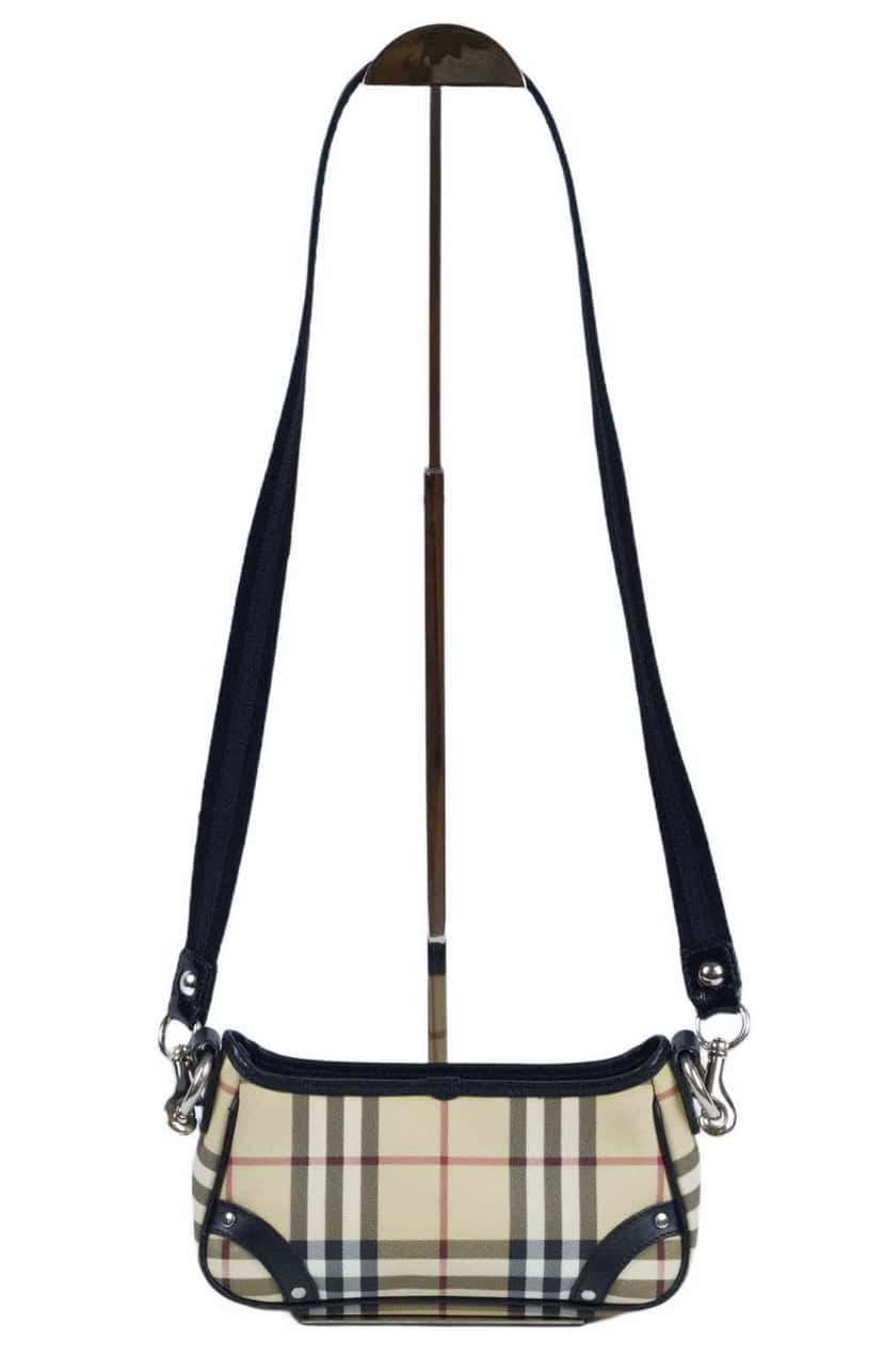 Burberry Baguette Crossbody MultiColor Canvas Leather Very good condition - Box View