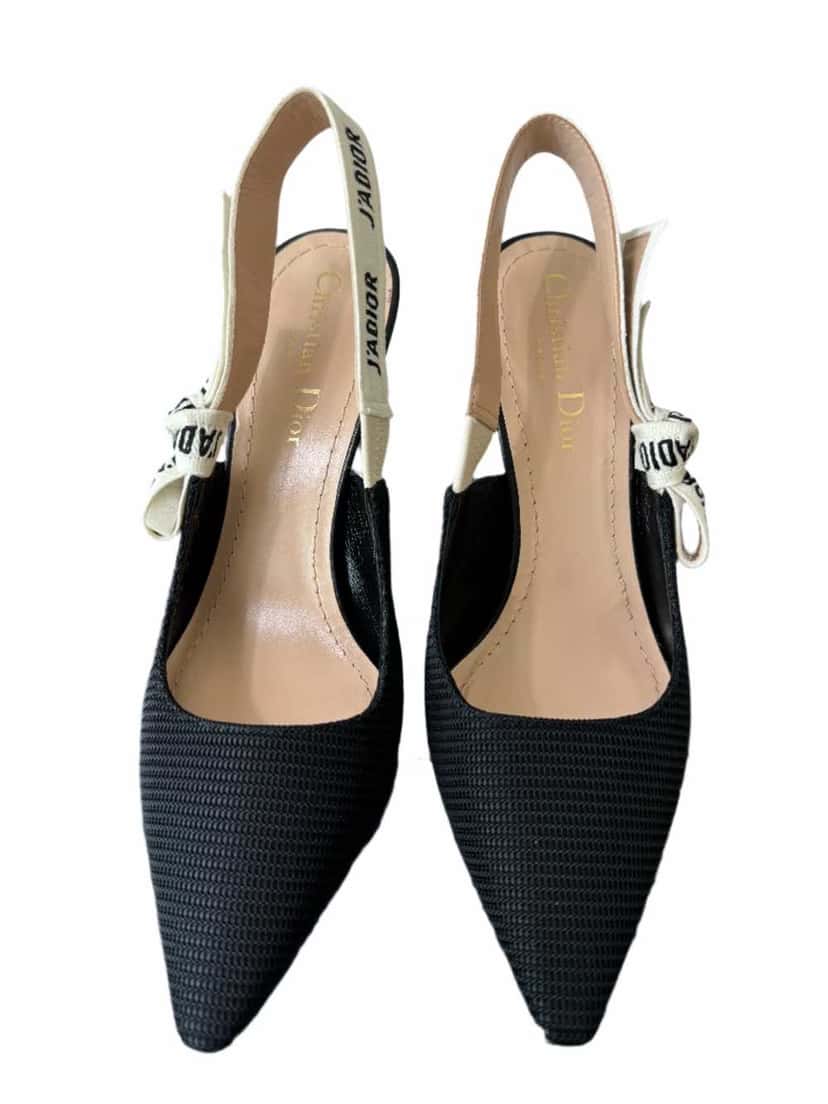 Dior J”Adior Pump Black Cotton Very good condition - Inside View