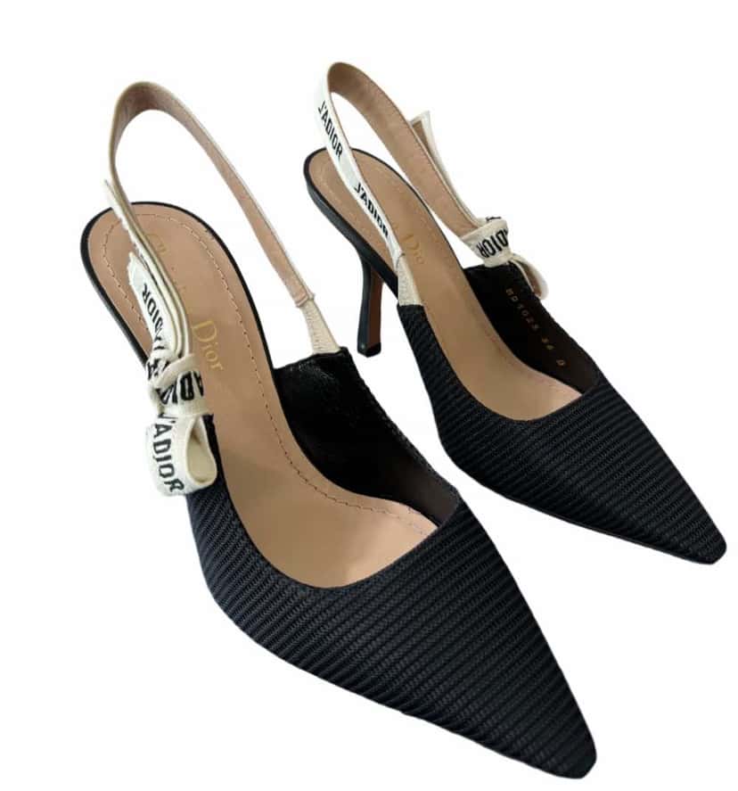 Dior J”Adior Pump Black Cotton Very good condition - Model View