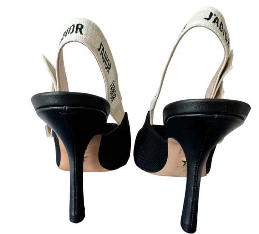 Dior J”Adior Pump Black Cotton Very good condition - Box View
