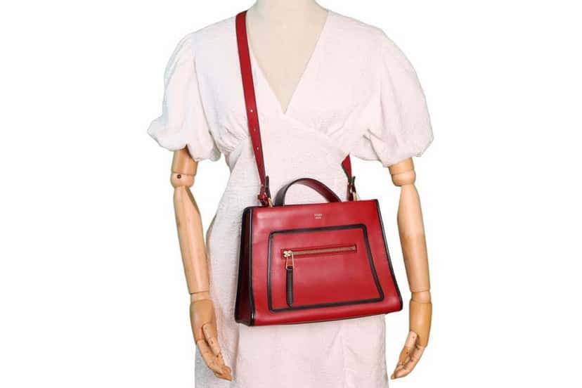 Fendi Runaway Bag Red Leather Metal Never worn - Back View