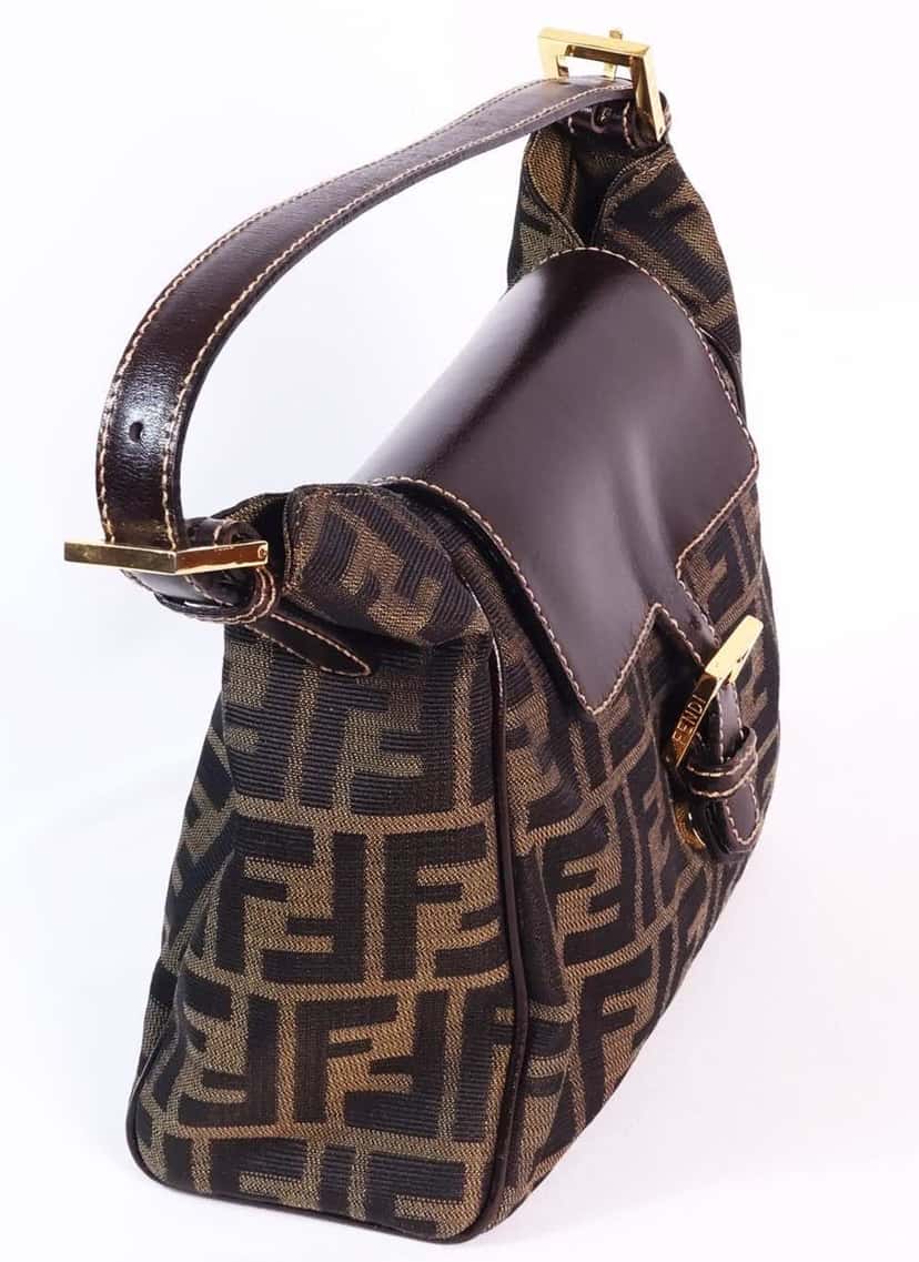 Fendi Zucca Small Brown Leather Very good condition - Inside View