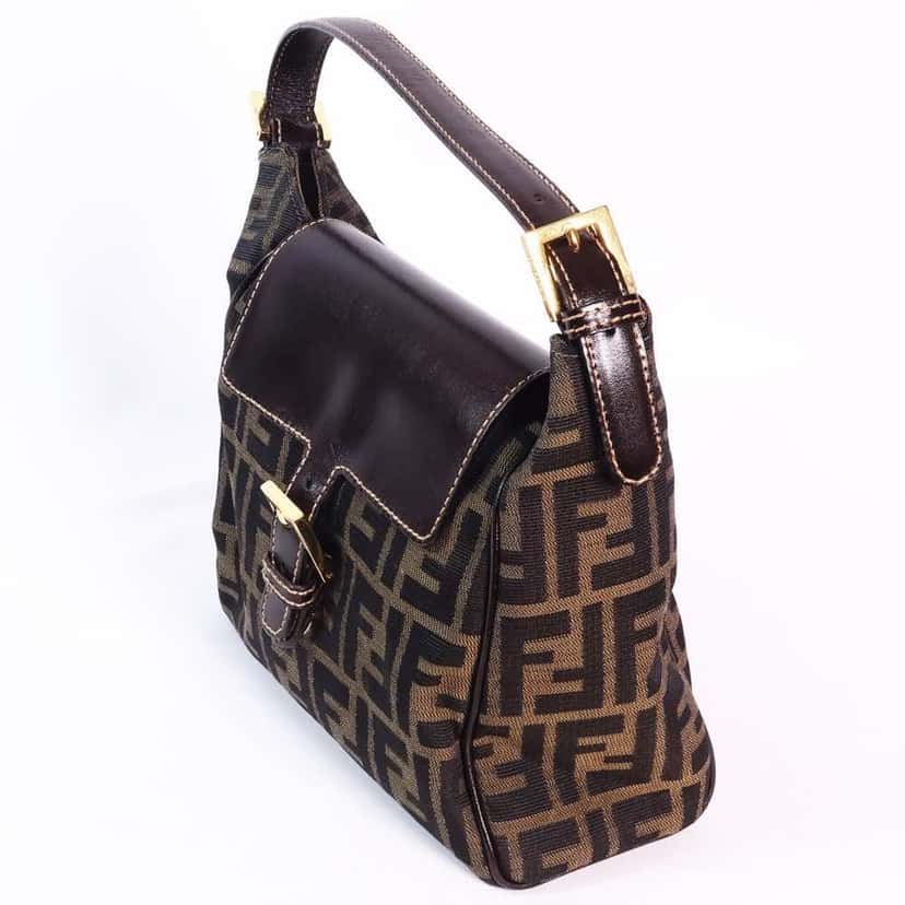 Fendi Zucca Small Brown Leather Very good condition - Model View