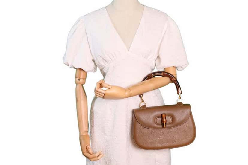 Gucci Bamboo 1947 Brown Leather Wood Never worn - Box View