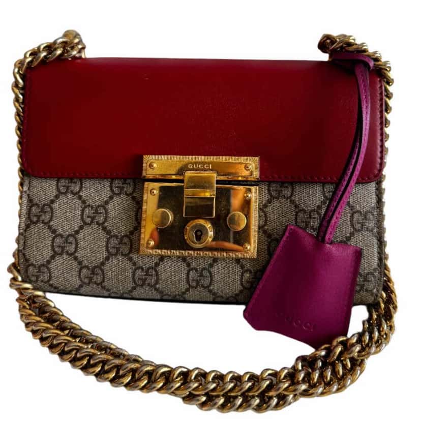 Gucci Product Red Leather Metal Very good condition - Back View