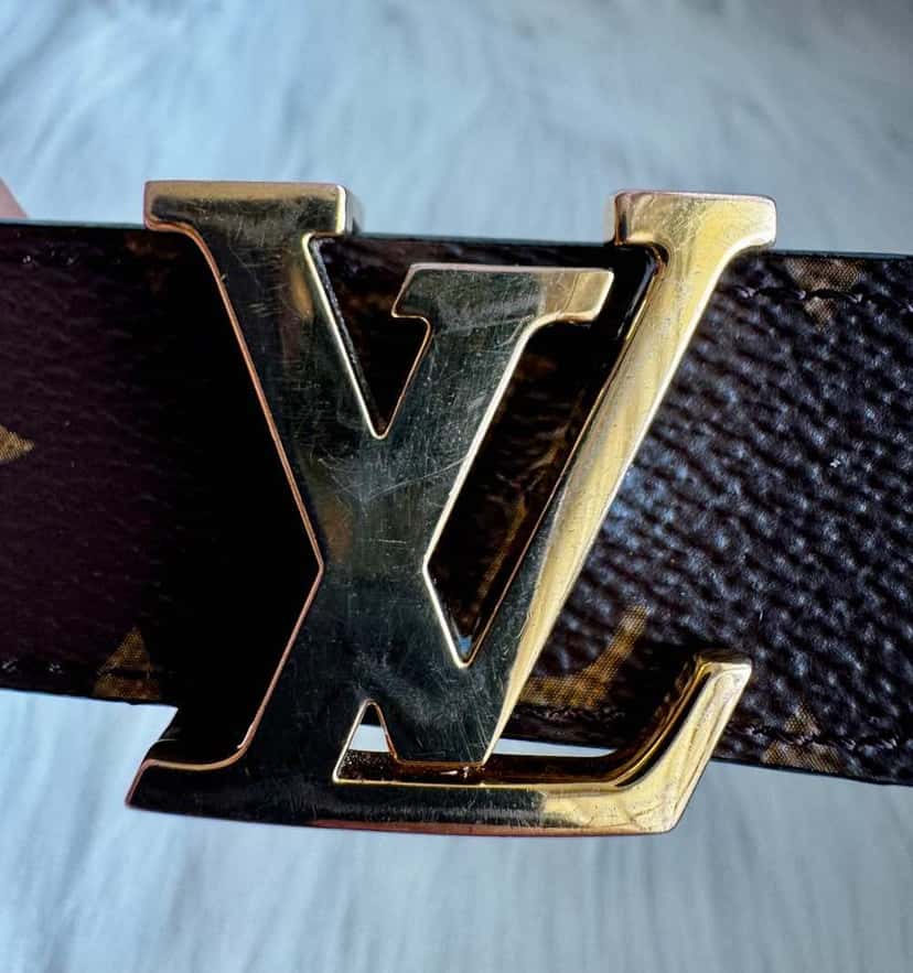 Louis Vuitton Monogram Belt Brown Canvas Leather Very good condition - Box View