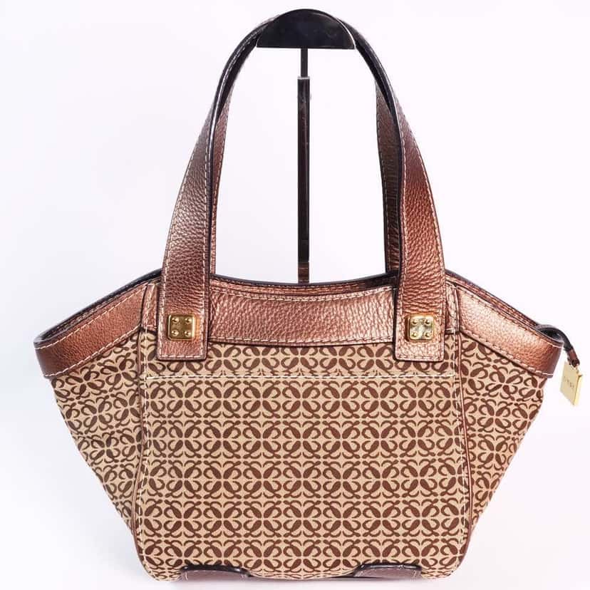 Loewe Anagram Tote Brown Canvas Leather Very good condition - Inside View