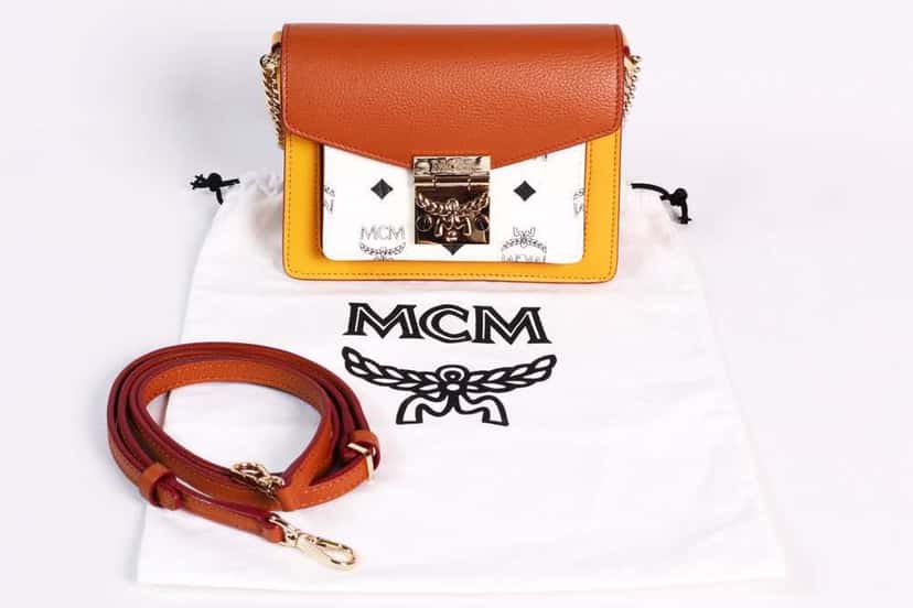 Mcm Two-way Bag Beige Leather Never worn - Back View