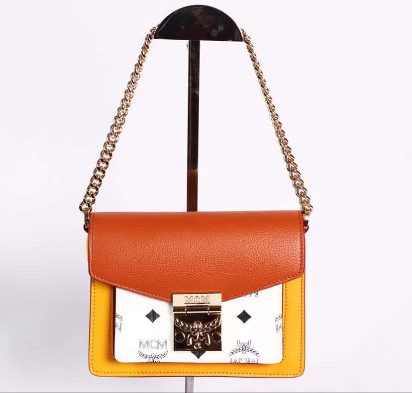 Mcm Two-way Bag Beige Leather Never worn - Inside View