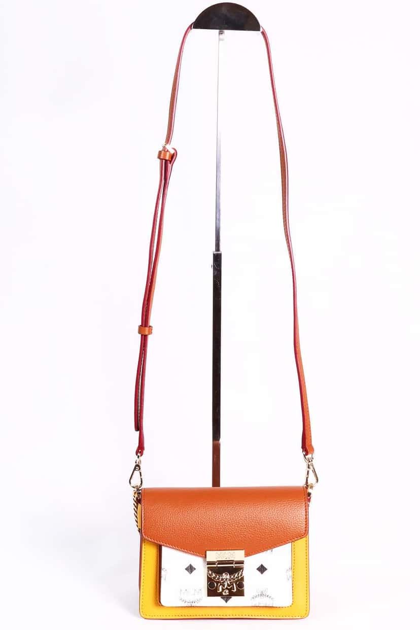 Mcm Two-way Bag Beige Leather Never worn - Box View