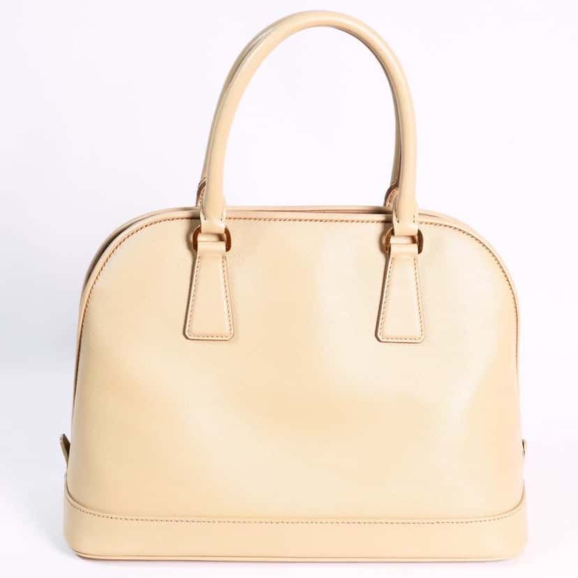 Prada Saffiano Beige Beige Leather Good condition - Back View